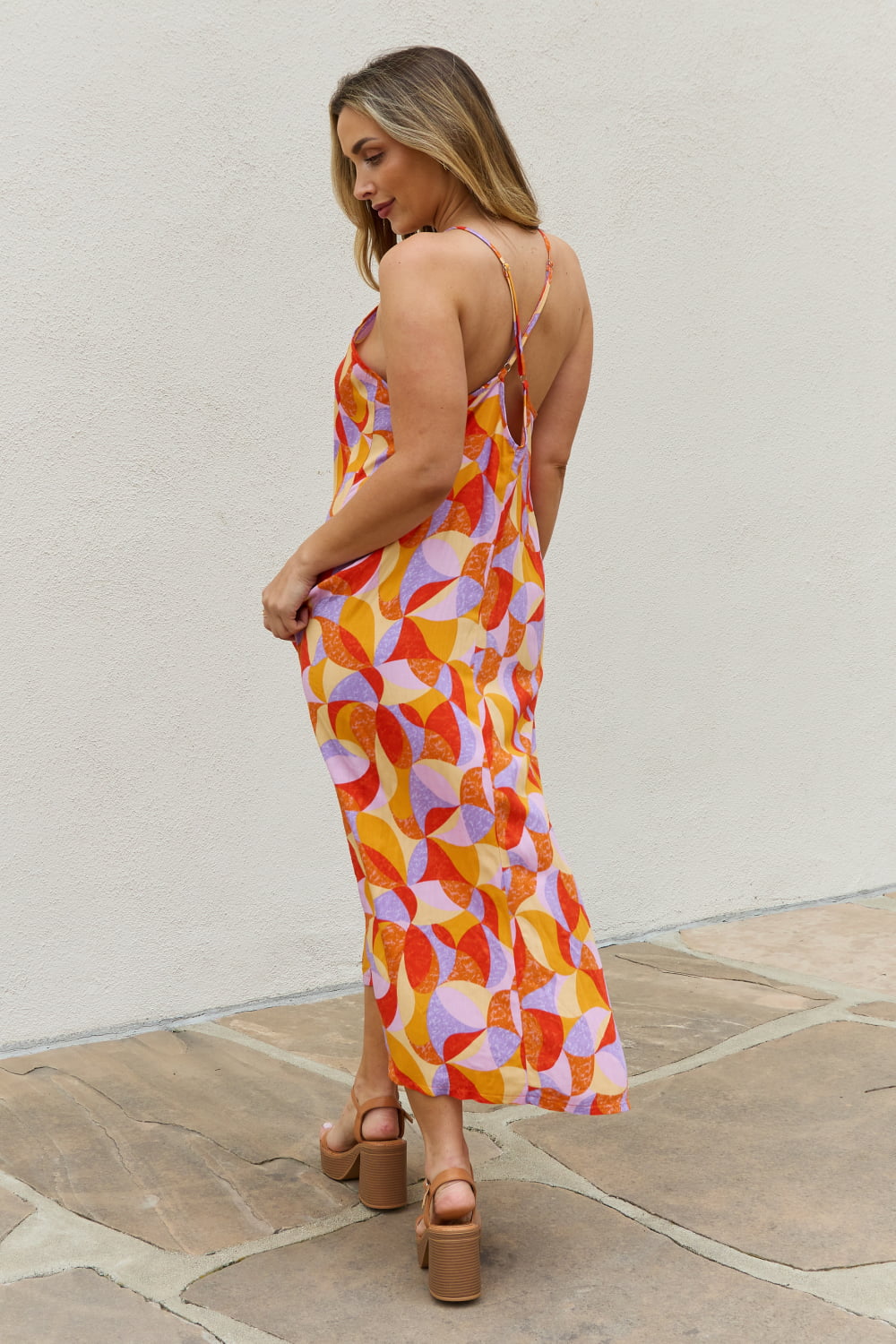 Full Size Printed Sleeveless A-Line Maxi Dress